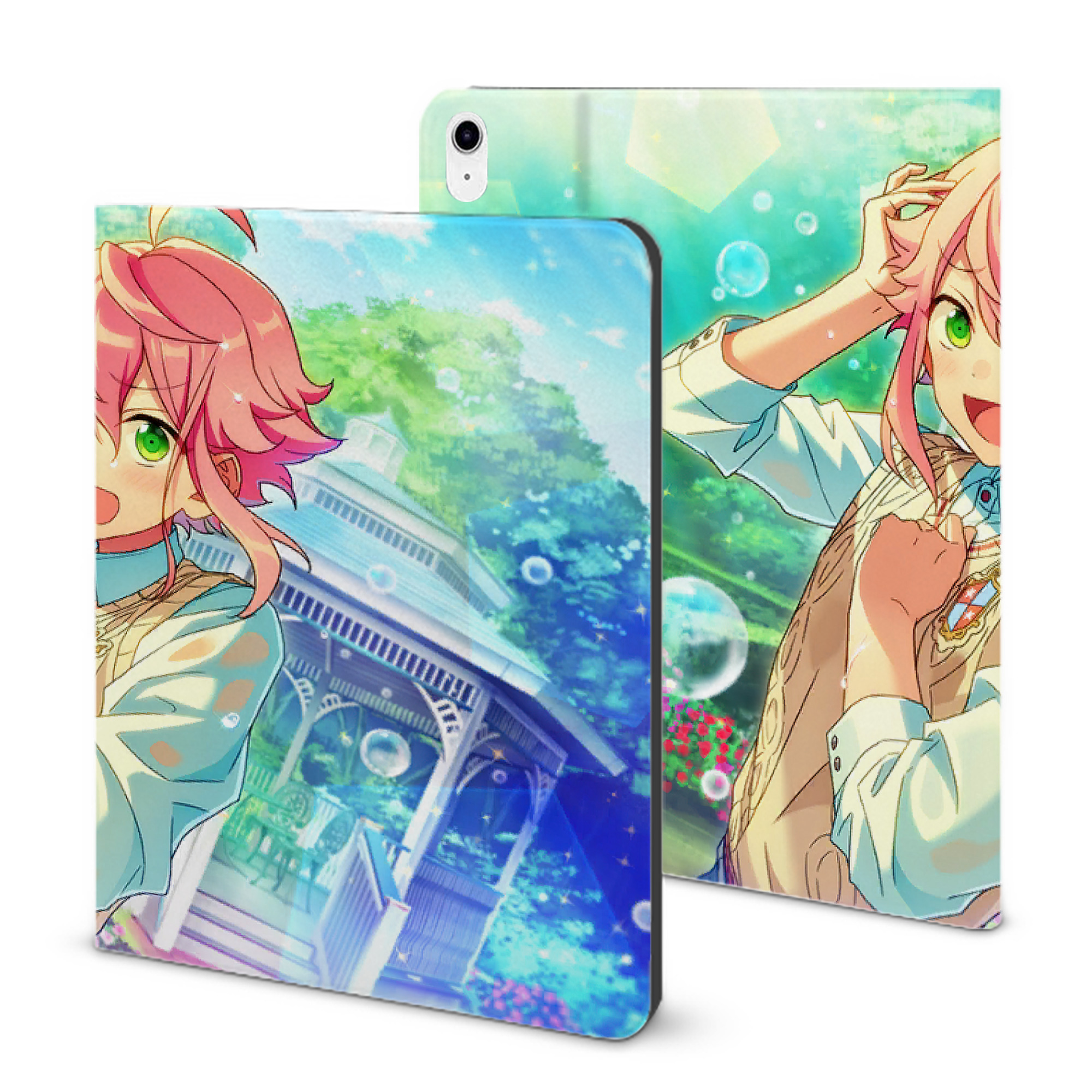 （画像用） あんさんぶるスターズ! Ensemble Stars IPad ケース ブック型 PUレザー TPU 耐衝撃 軽量 薄型 ペン収納なし 全面保護 IPad 各モデル対応